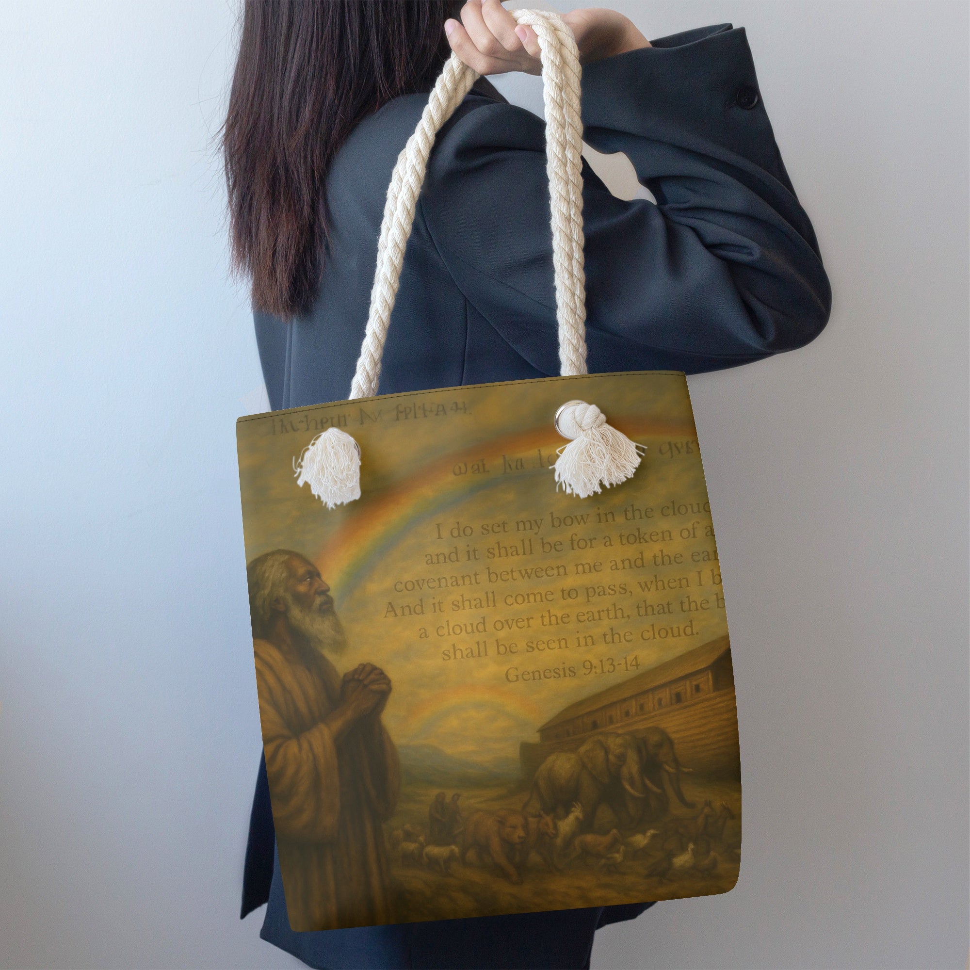 Painted Hemp Handle Tote – Carry the Word