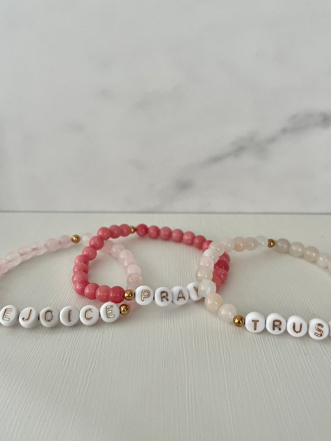 Rejoice Pray Trust Opal Bracelet Set | Beautiful Stacking Jewelry