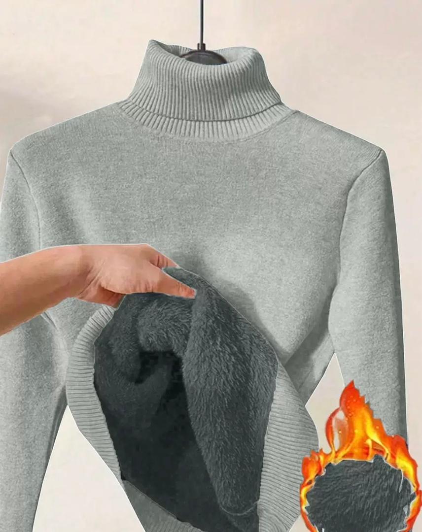 AURORE LUXURE - Turtle Neck Fleece Lined