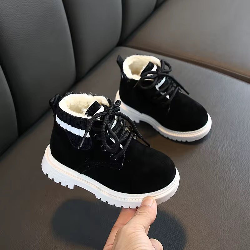 Snow Boots for Kids Winter Booties Zipper Faux Fur Ankle Boots Boys Girls Winter Snow Boots Warm Faux Fur Lined Shoes