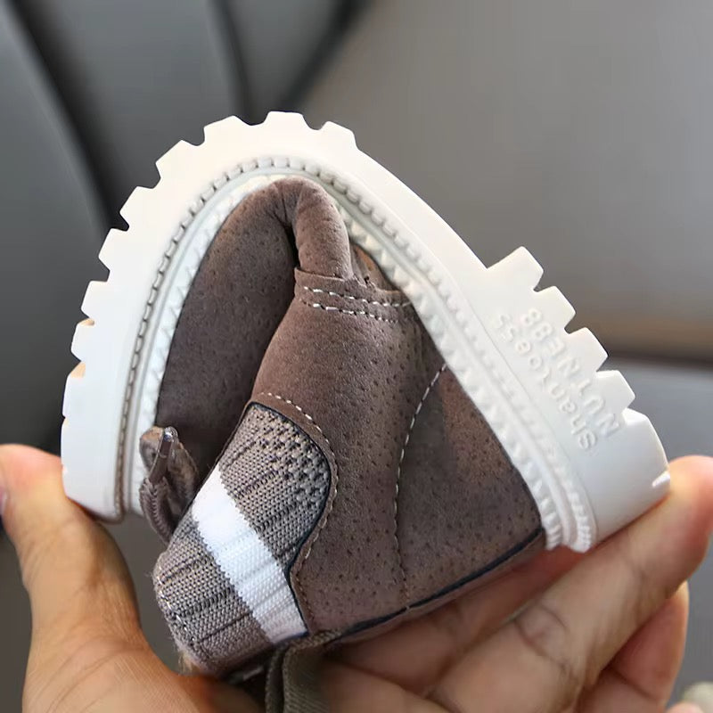 Snow Boots for Kids Winter Booties Zipper Faux Fur Ankle Boots Boys Girls Winter Snow Boots Warm Faux Fur Lined Shoes