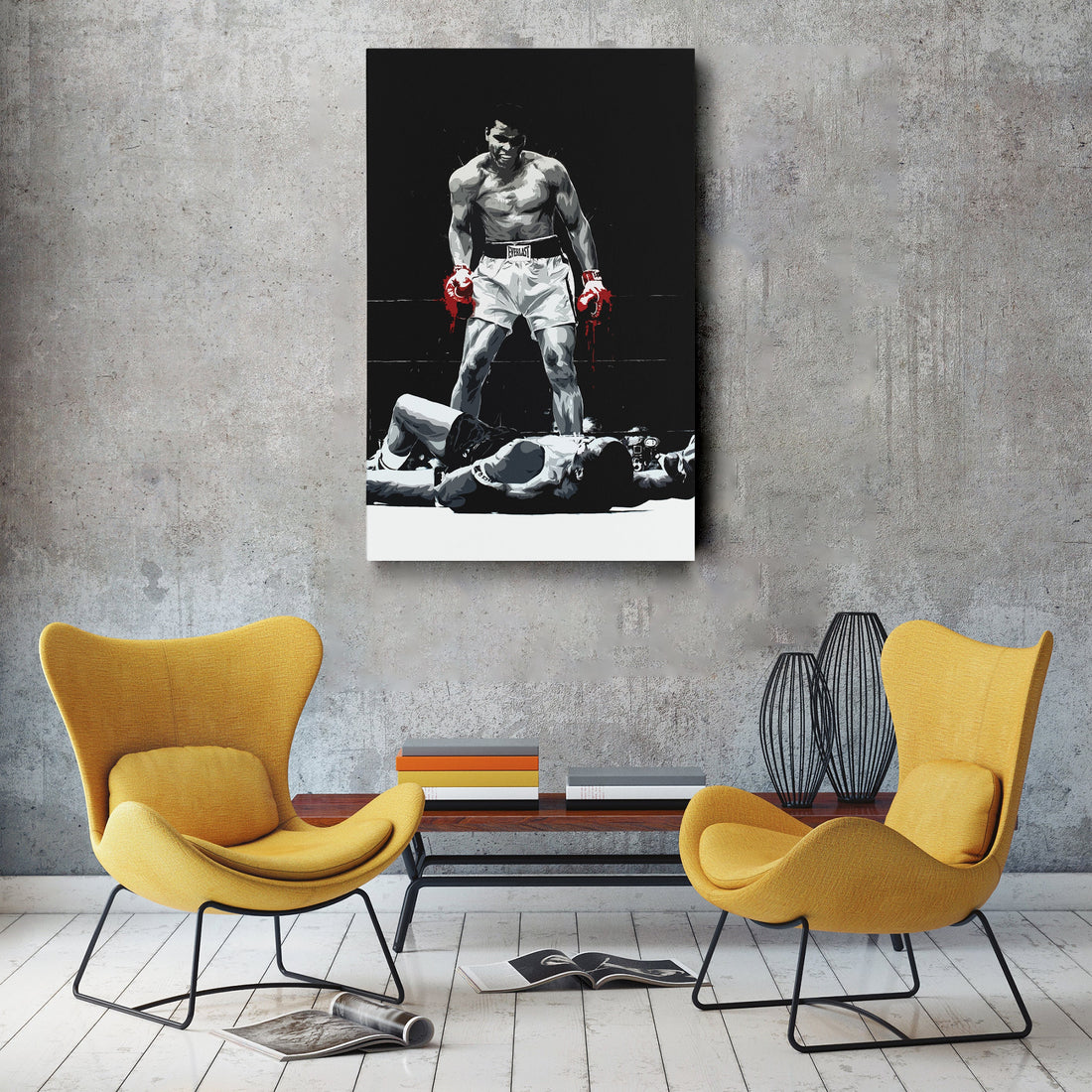 Muhammad Ali Canvas – Boxing Illustration Wall Art Decor