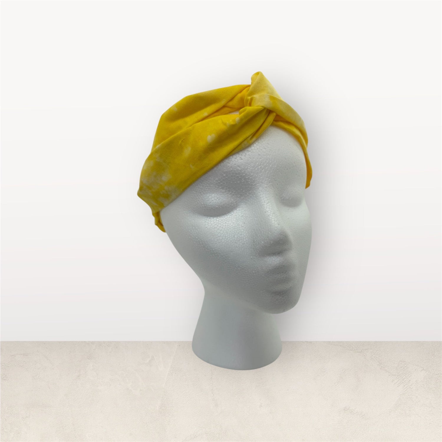 Cotton Twist Headband - Yellow Pattern