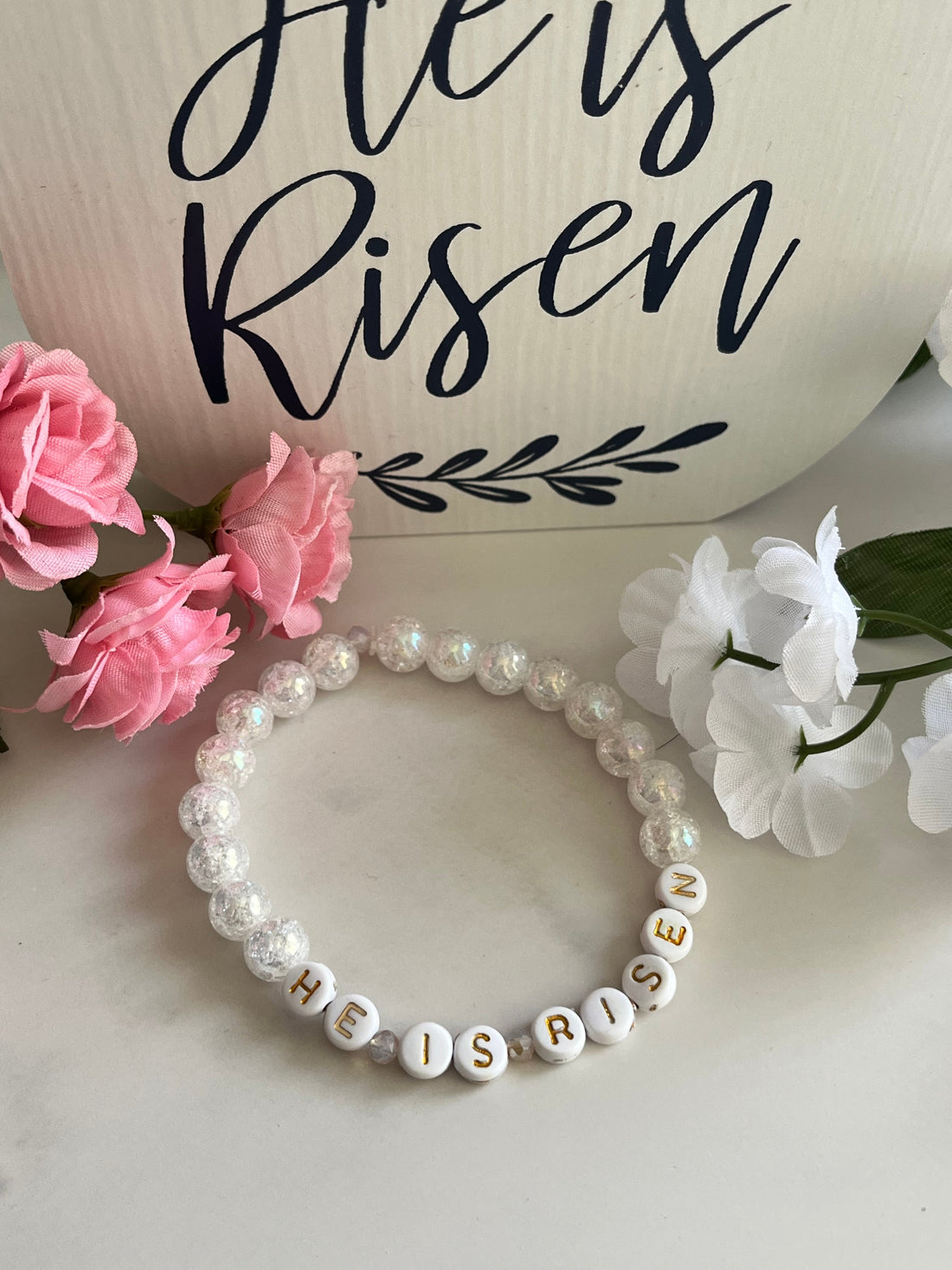 He Is Risen Bead Bracelet – Handmade Christ Jewelry