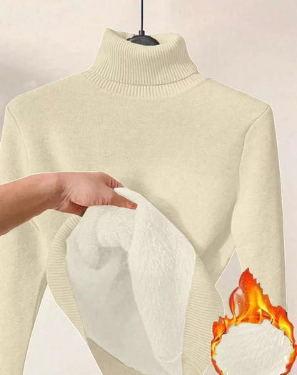AURORE LUXURE - Turtle Neck Fleece Lined