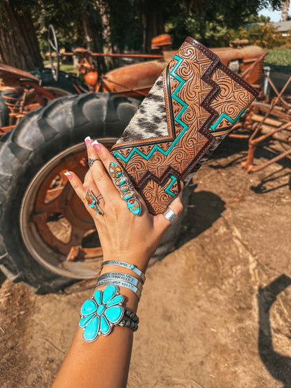 The Sea Moss Waves Wallet a Haute Southern Hyde by Beth Marie Exclusive Haute Southern Hyde