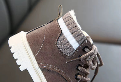 Snow Boots for Kids Winter Booties Zipper Faux Fur Ankle Boots Boys Girls Winter Snow Boots Warm Faux Fur Lined Shoes