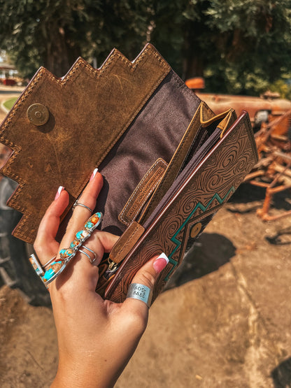 The Sea Moss Waves Wallet a Haute Southern Hyde by Beth Marie Exclusive Haute Southern Hyde