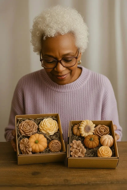 Pumpkin Spice Wax Melt Collection – Autumn Floral &amp; Mini Pumpkin Wax Gift Box SHPNWLVS Clothing