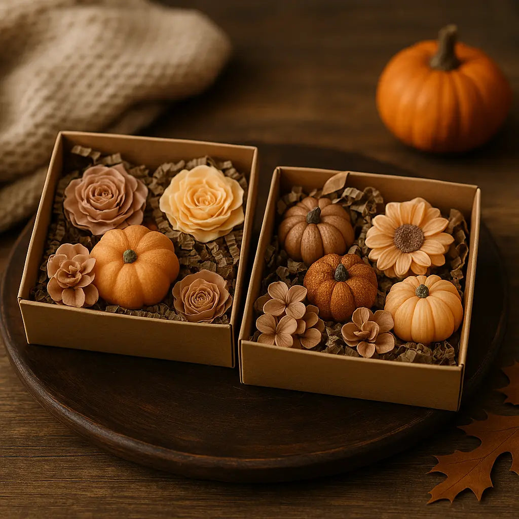 Pumpkin Spice Wax Melt Collection – Autumn Floral &amp; Mini Pumpkin Wax Gift Box SHPNWLVS Clothing