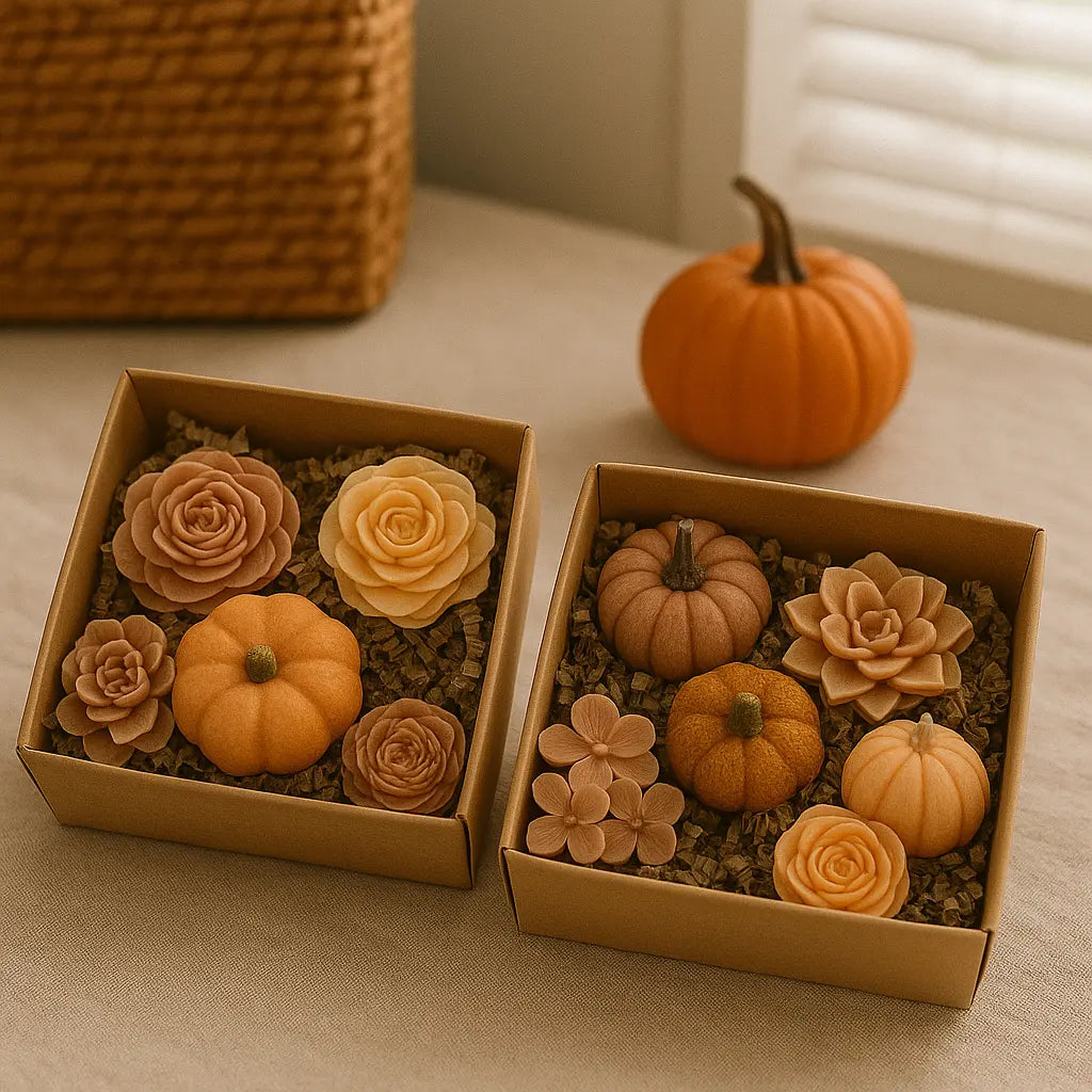 Pumpkin Spice Wax Melt Collection – Autumn Floral &amp; Mini Pumpkin Wax Gift Box SHPNWLVS Clothing