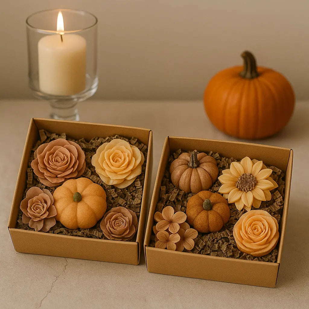 Pumpkin Spice Wax Melt Collection – Autumn Floral &amp; Mini Pumpkin Wax Gift Box SHPNWLVS Clothing