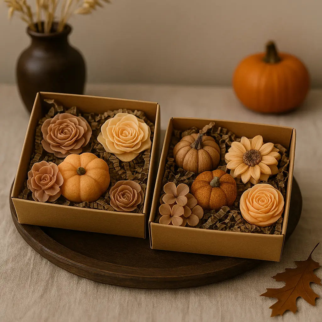 Pumpkin Spice Wax Melt Collection – Autumn Floral &amp; Mini Pumpkin Wax Gift Box SHPNWLVS Clothing