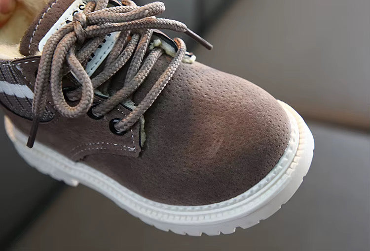 Snow Boots for Kids Winter Booties Zipper Faux Fur Ankle Boots Boys Girls Winter Snow Boots Warm Faux Fur Lined Shoes