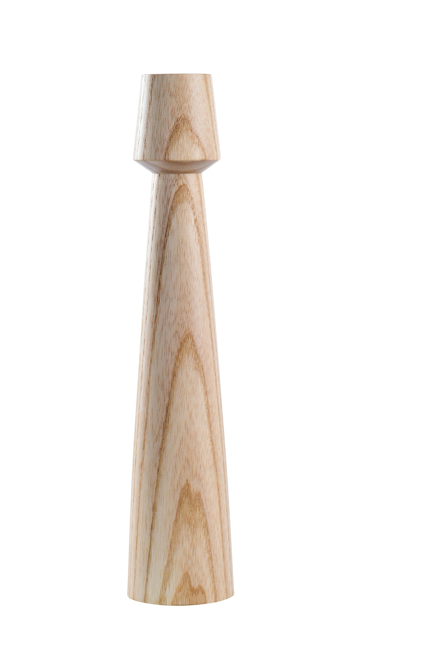 Hand-Carved Wooden Candle Holder