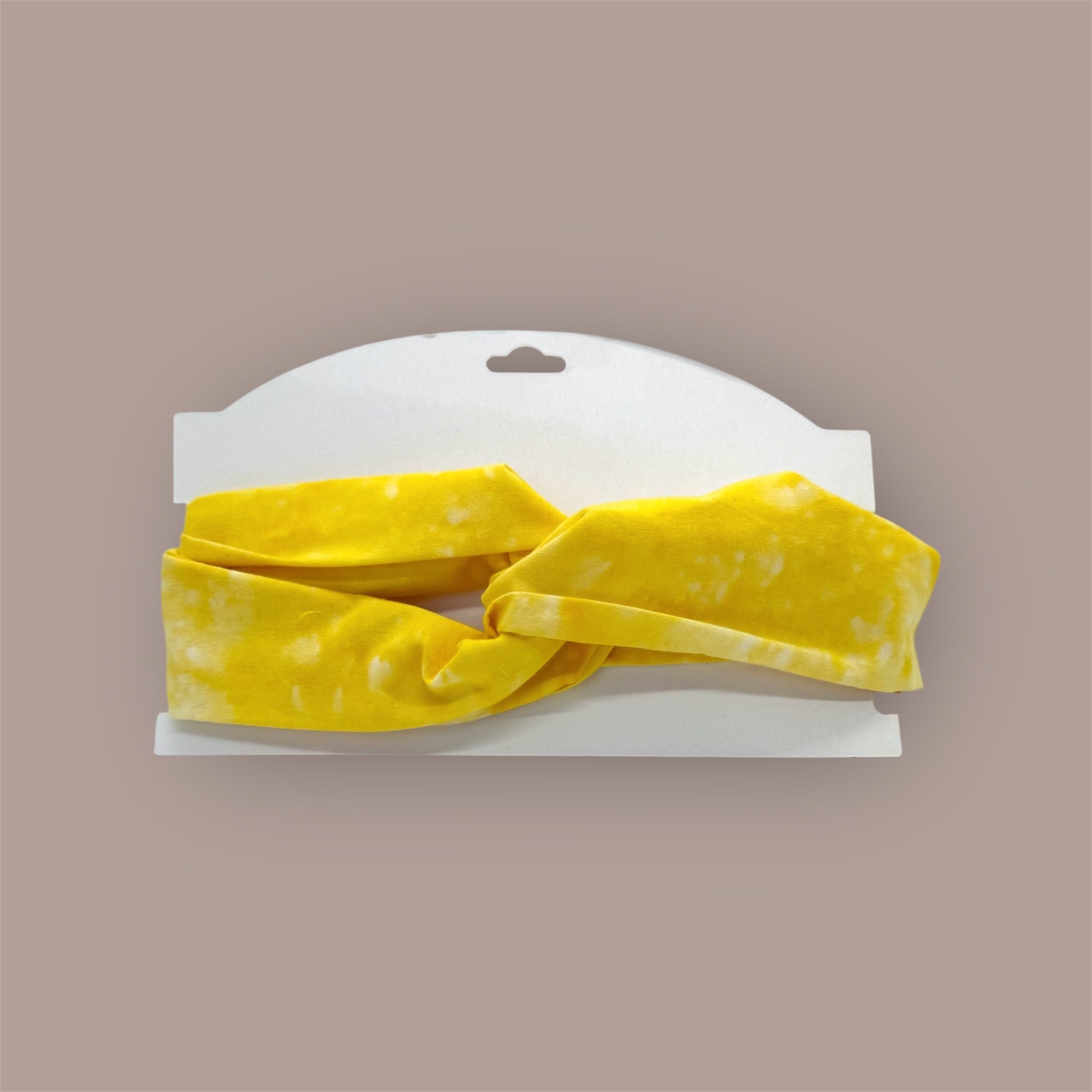 Cotton Twist Headband - Yellow Pattern