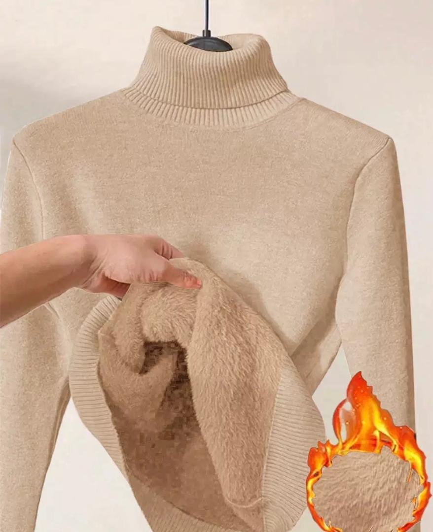 AURORE LUXURE - Turtle Neck Fleece Lined