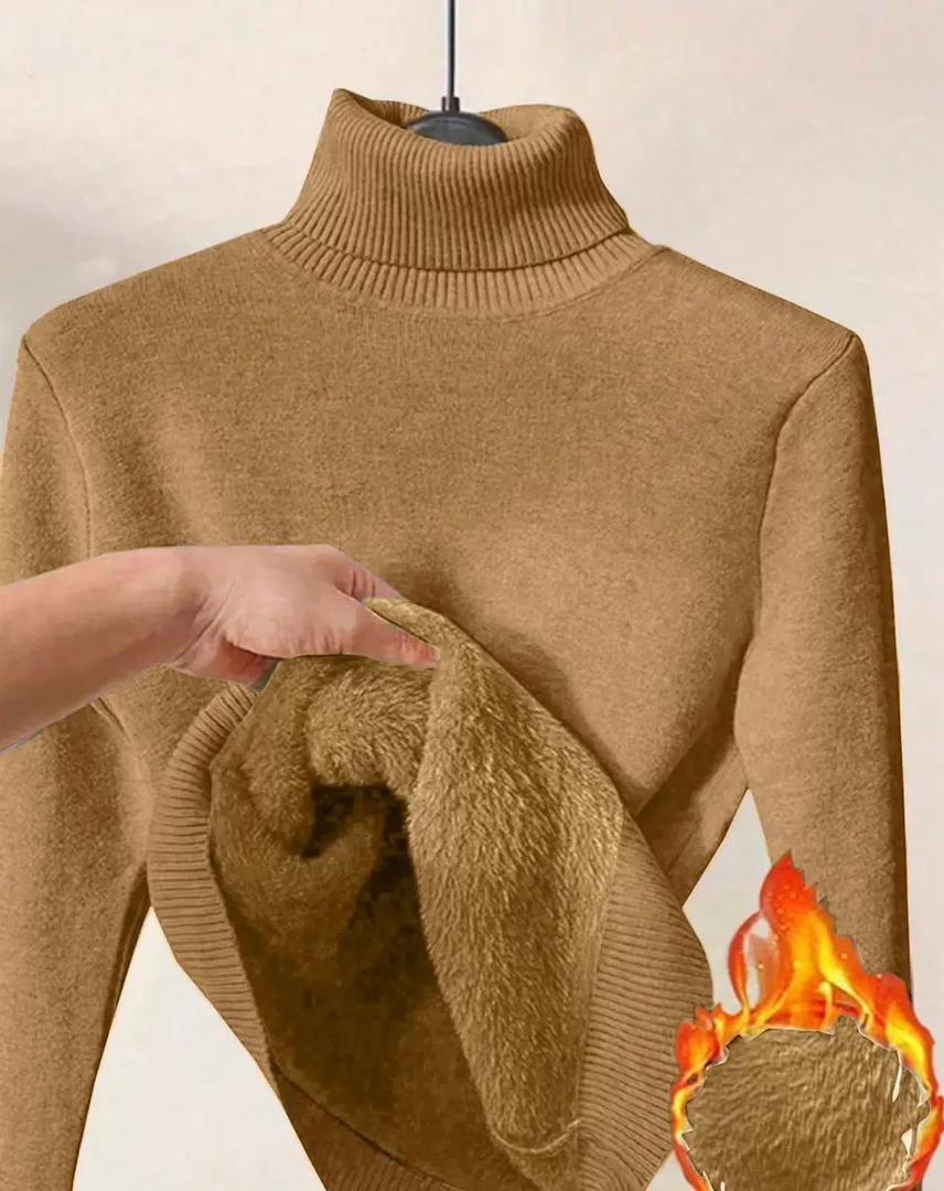 AURORE LUXURE - Turtle Neck Fleece Lined