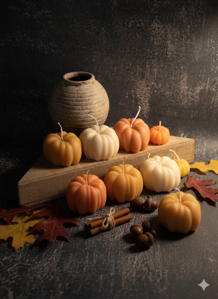 Autumn Pumpkin Candle - Handmade Soy Wax Candle for Cozy Fall Ambiance