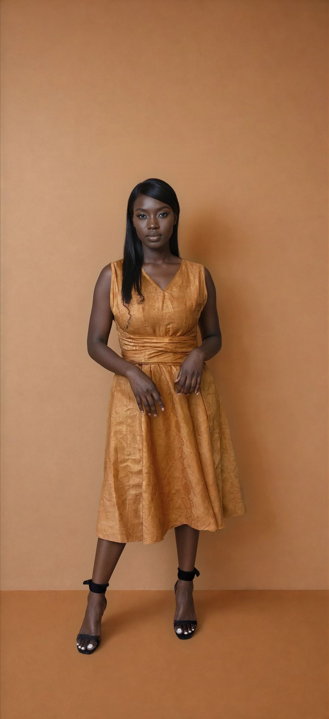 Palm Orange Reversible Dress