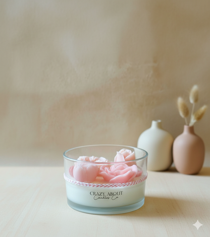 Handmade Large Rose-in-a-Jar Candle