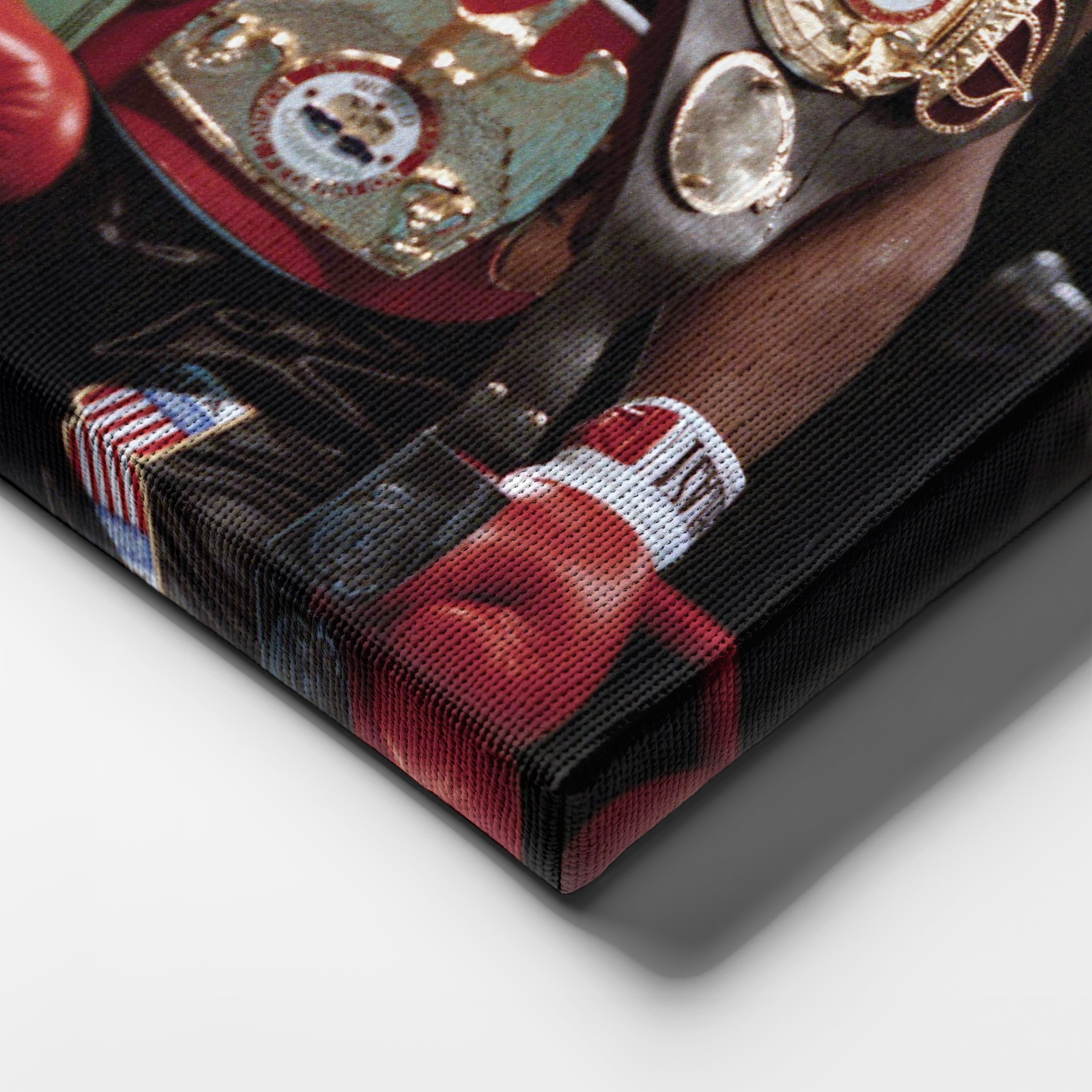 Mike Tyson Canvas – Boxing Champion with Belts Wall Art Home Decor