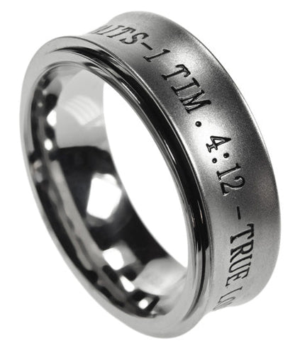 Silver Spinner Ring - True Love Waits
