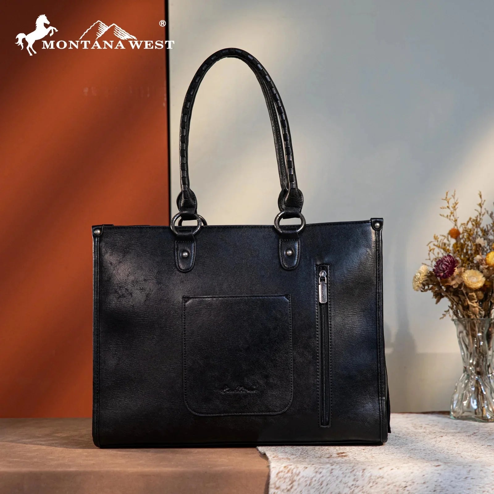 Montana West Tool Fringe Collection Concealed Carry Wide Tote