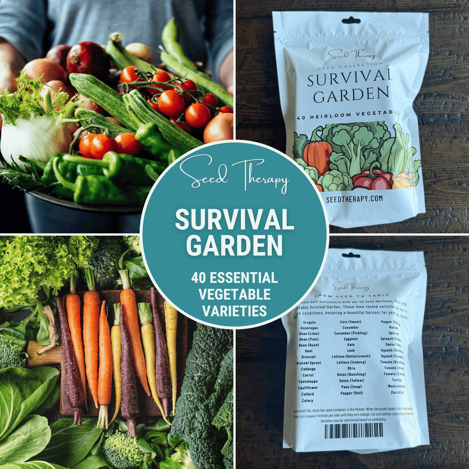Survival Garden Combo – 40 Vegetable &amp; 40 Medicinal Herb Varieties