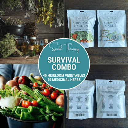 Survival Garden Combo – 40 Vegetable &amp; 40 Medicinal Herb Varieties