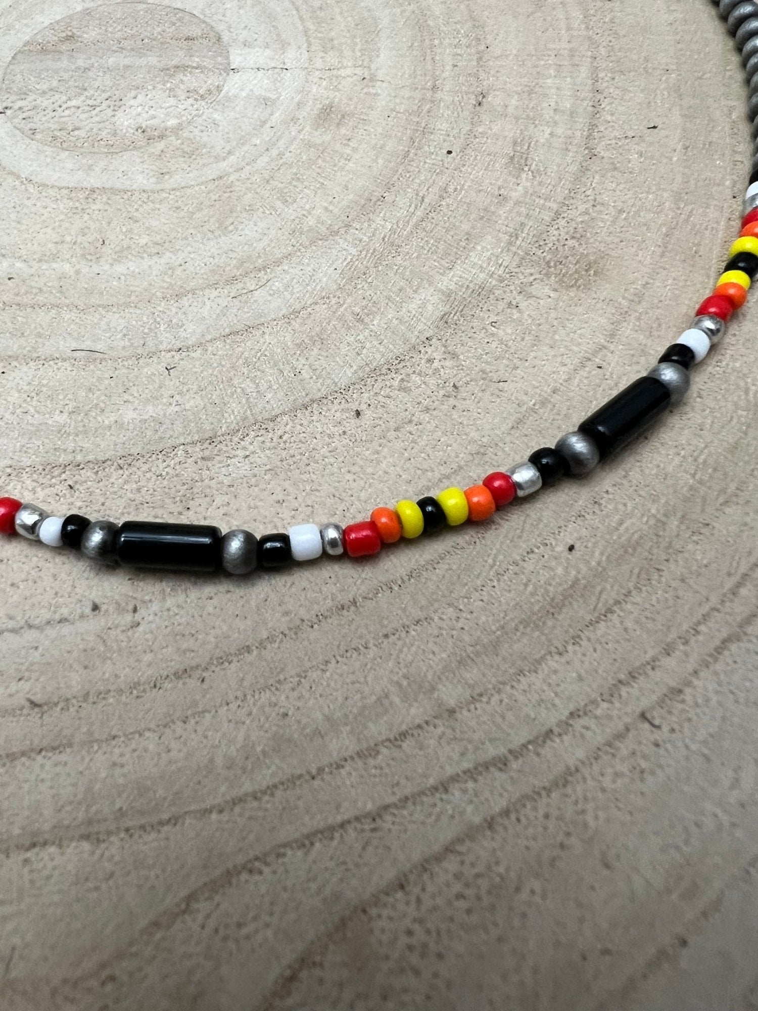 Native Cylinder Seed Beed Choker - 15 inch + 3