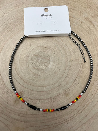 Native Cylinder Seed Beed Choker - 15 inch + 3