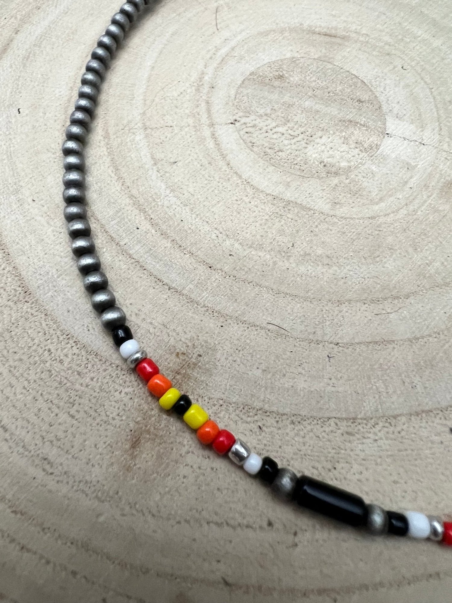 Native Cylinder Seed Beed Choker - 15 inch + 3